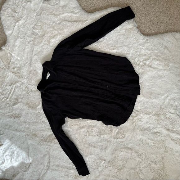 H&M black slouchy button-down - Picture 6 of 16